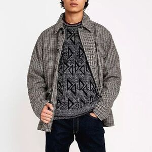 O’Hanlon Mills Vintage 80s Style Grey Geometric Men’s Large Oversized Fits XXL